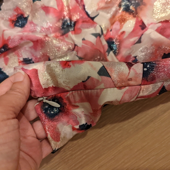 Beautiful Floral Pink and Navy Dress - Picture 8 of 11